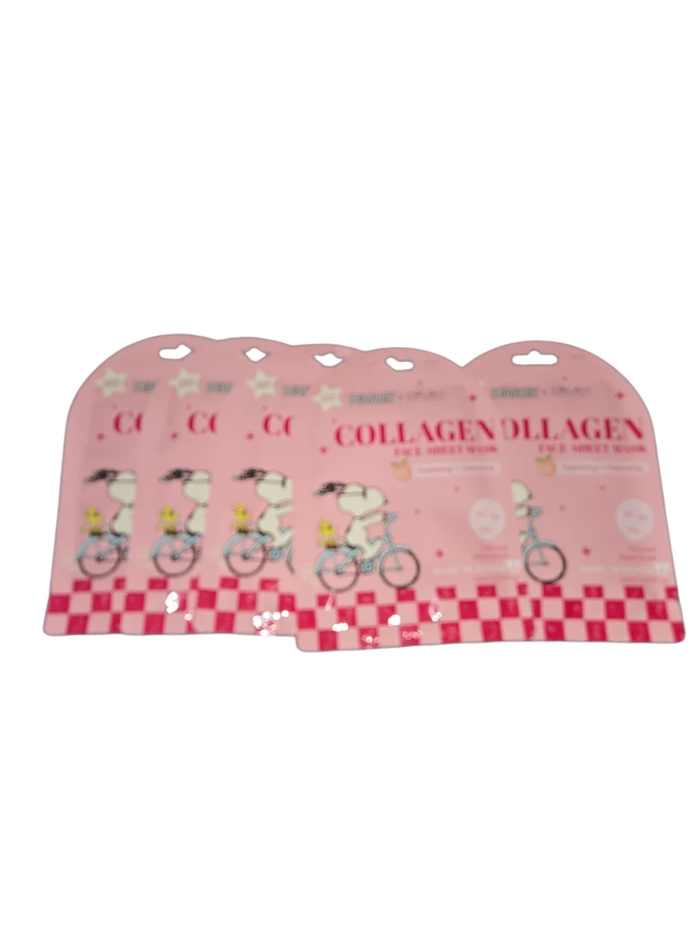 Peanuts Plush Snoopy  COLLAGEN Masks BUNDLE